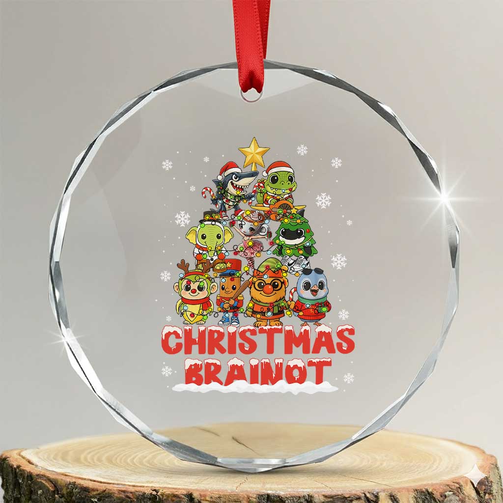 Italian Brainrot Christmas Tree Meme Crystal Glass Ornament - Wonder Print Shop