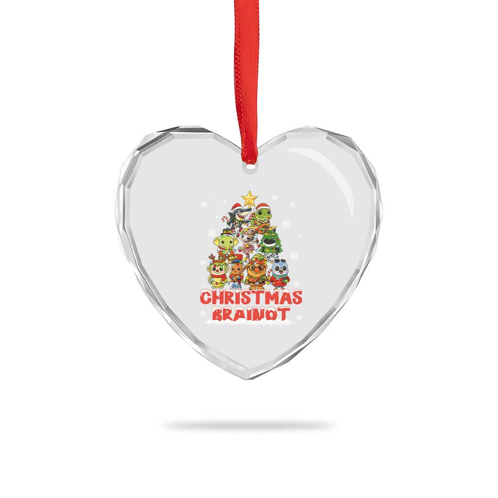 Italian Brainrot Christmas Tree Meme Heart Crystal Glass Ornament - Wonder Print Shop