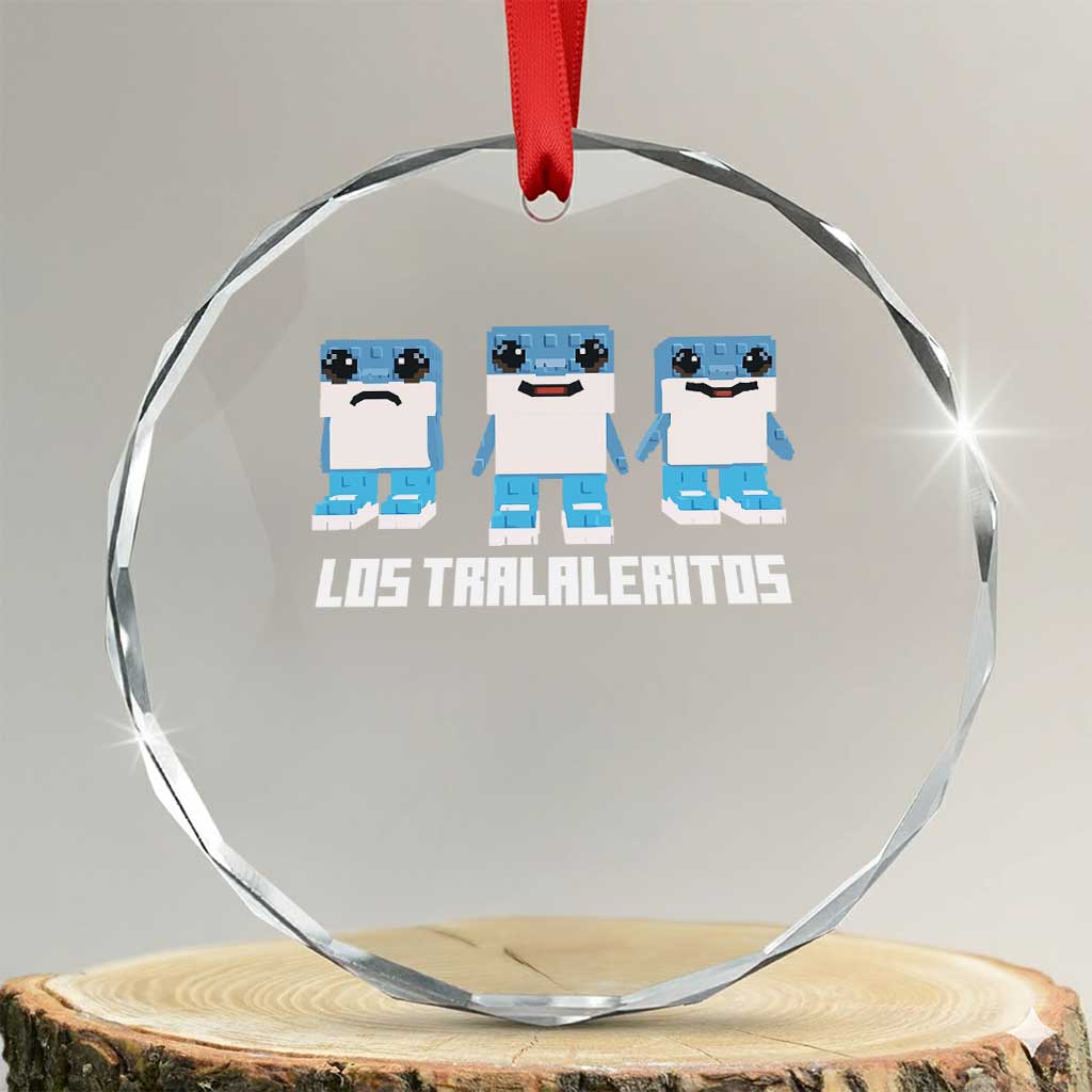 Italian Brainrot Meme Shark Crystal Glass Ornament Tralalero Tralala Los Tralaleritos Funny Animals