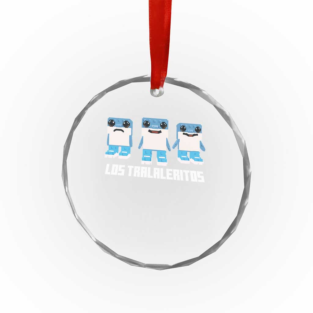 Italian Brainrot Meme Shark Crystal Glass Ornament Tralalero Tralala Los Tralaleritos Funny Animals