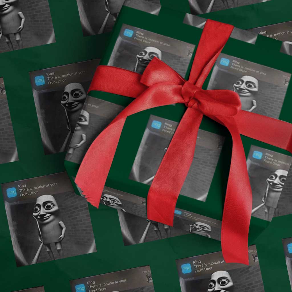 Italian Brainrot Tung Tung Tung Sahur Wrapping Paper Roll Internet Memes Ring with Motion - Wonder Print Shop