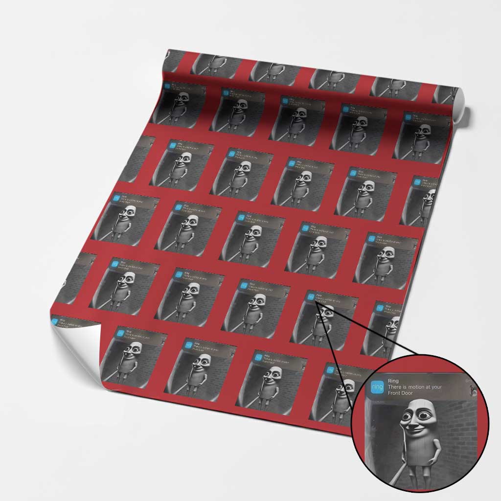 Italian Brainrot Tung Tung Tung Sahur Wrapping Paper Roll Internet Memes Ring with Motion - Wonder Print Shop