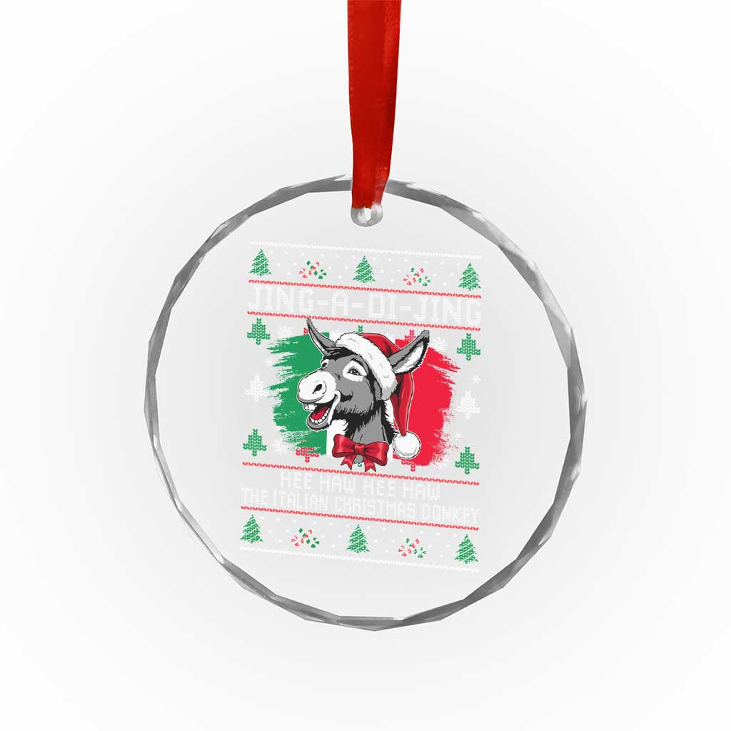 Italian Christmas Donkey Crystal Glass Ornament Jing a Di Jing Dominick the Ugly Christmas - Wonder Print Shop