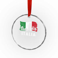 Italian Flag Crystal Glass Ornament Distressed Style Pisa Tower Colosseum Classic Scooter - Wonder Print Shop