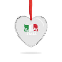 Italian Flag Heart Crystal Glass Ornament Distressed Style Pisa Tower Colosseum Classic Scooter - Wonder Print Shop