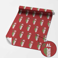 Italian Flag Heart Wrapping Paper Roll Retro Vintage Italia Graphic