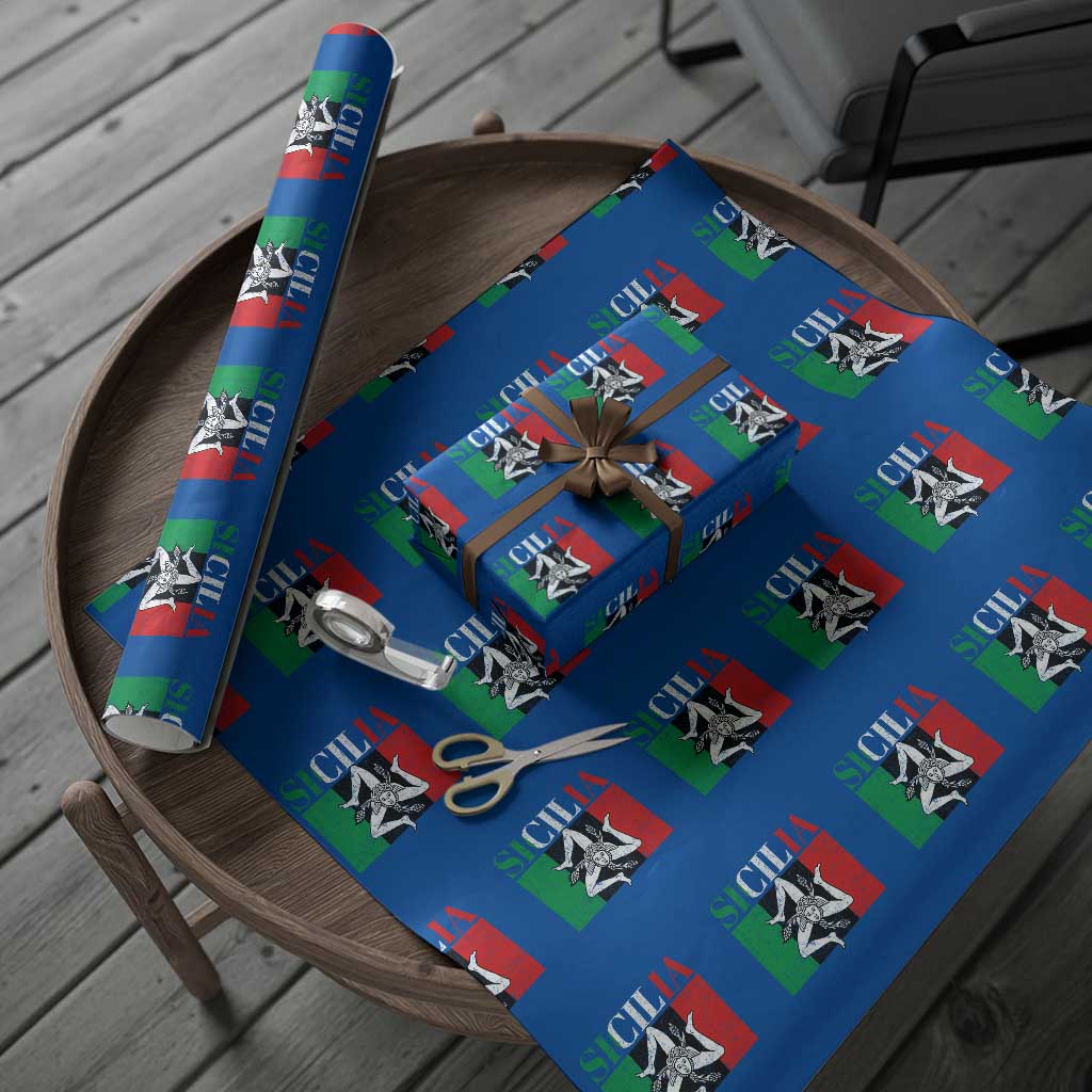 Italian Flag Wrapping Paper Roll Pisa Tower Colosseum Classic Scooter Retro - Wonder Print Shop