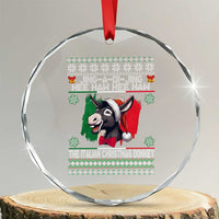 Italian Xmas Donkey Crystal Glass Ornament Funny Jing A Di Jing Hee Haw Italy Flag TS02