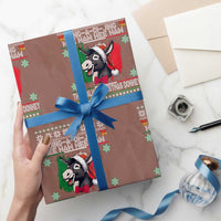 Italian Xmas Donkey Wrapping Paper Roll Funny Jing A Di Jing Hee Haw Italy Flag