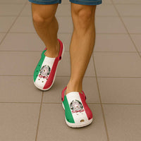 Italy Clogs Shoes Flag Color Inspiration - Wonder Print Shop