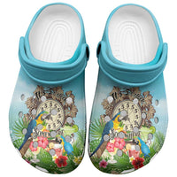It's 5 o'clock Somewhere Clogs Shoes Hawaiian Tropical Parrots - Wonder Print Shop