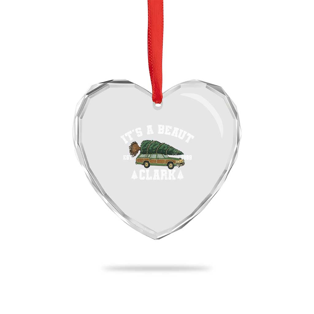 Its A Beaut Clark Heart Crystal Glass Ornament Funny Christmas Vacation Holiday Movie - Wonder Print Shop