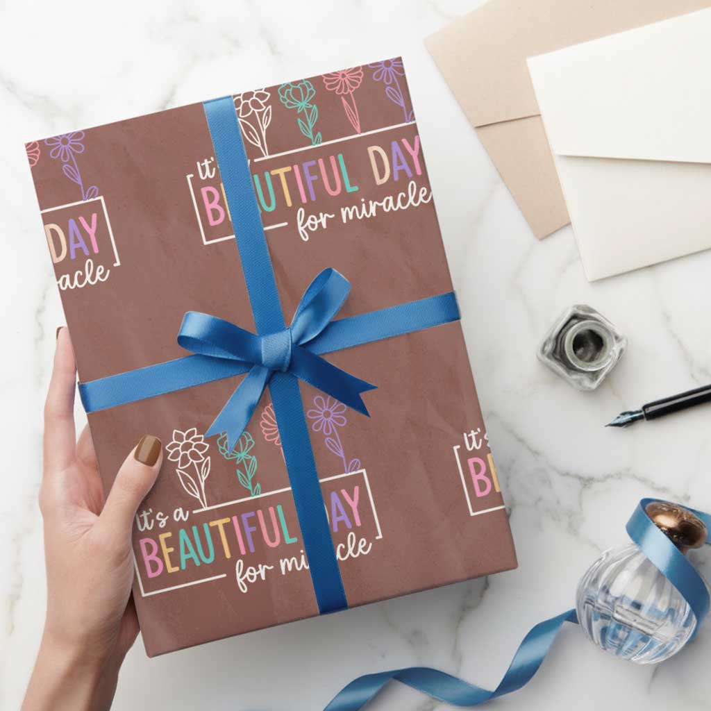 Its a Beautiful Day For IVF Miracle Wrapping Paper Roll Transfer Day Infertility Support Gift - Wonder Print Shop
