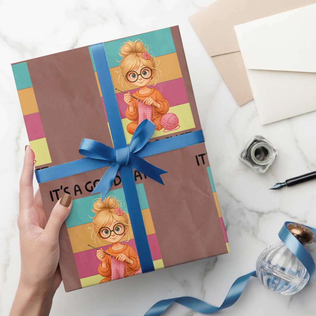 It’s A Good Day To Crochet Wrapping Paper Roll Crochet Mom Gift - Wonder Print Shop