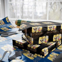 It’s A Good Day To Crochet Wrapping Paper Roll Cute Cat Chasing Yarn - Wonder Print Shop