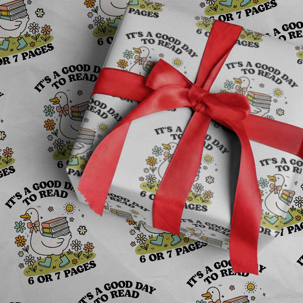 It’s A Good Day To Read 6 or 7 Pages Wrapping Paper Roll Funny Six Seven Teacher Book Lover - Wonder Print Shop