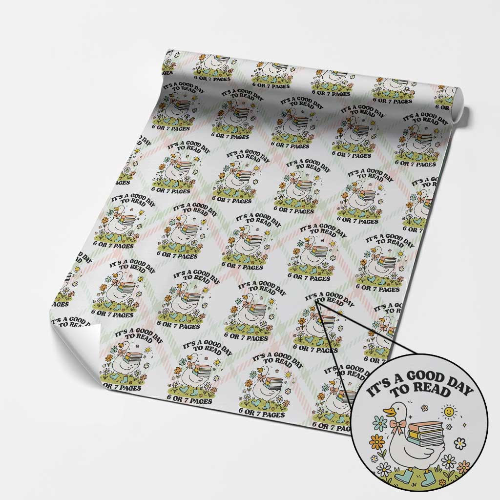 It’s A Good Day To Read 6 or 7 Pages Wrapping Paper Roll Funny Six Seven Teacher Book Lover - Wonder Print Shop