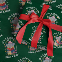 Its A Good Day To Read Book Wrapping Paper Roll Cute Elephant Reading Across America - Wonder Print Shop