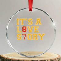 Its a Love Story 87 Crystal Glass Ornament Inspired Football Romance TS02