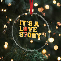 Its a Love Story 87 Crystal Glass Ornament Inspired Football Romance TS02