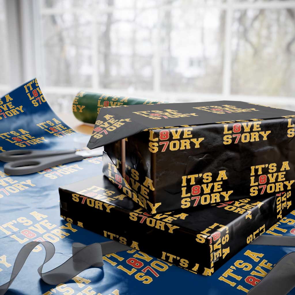 It’s a Love Story 87 Wrapping Paper Roll Inspired Football Romance - Wonder Print Shop