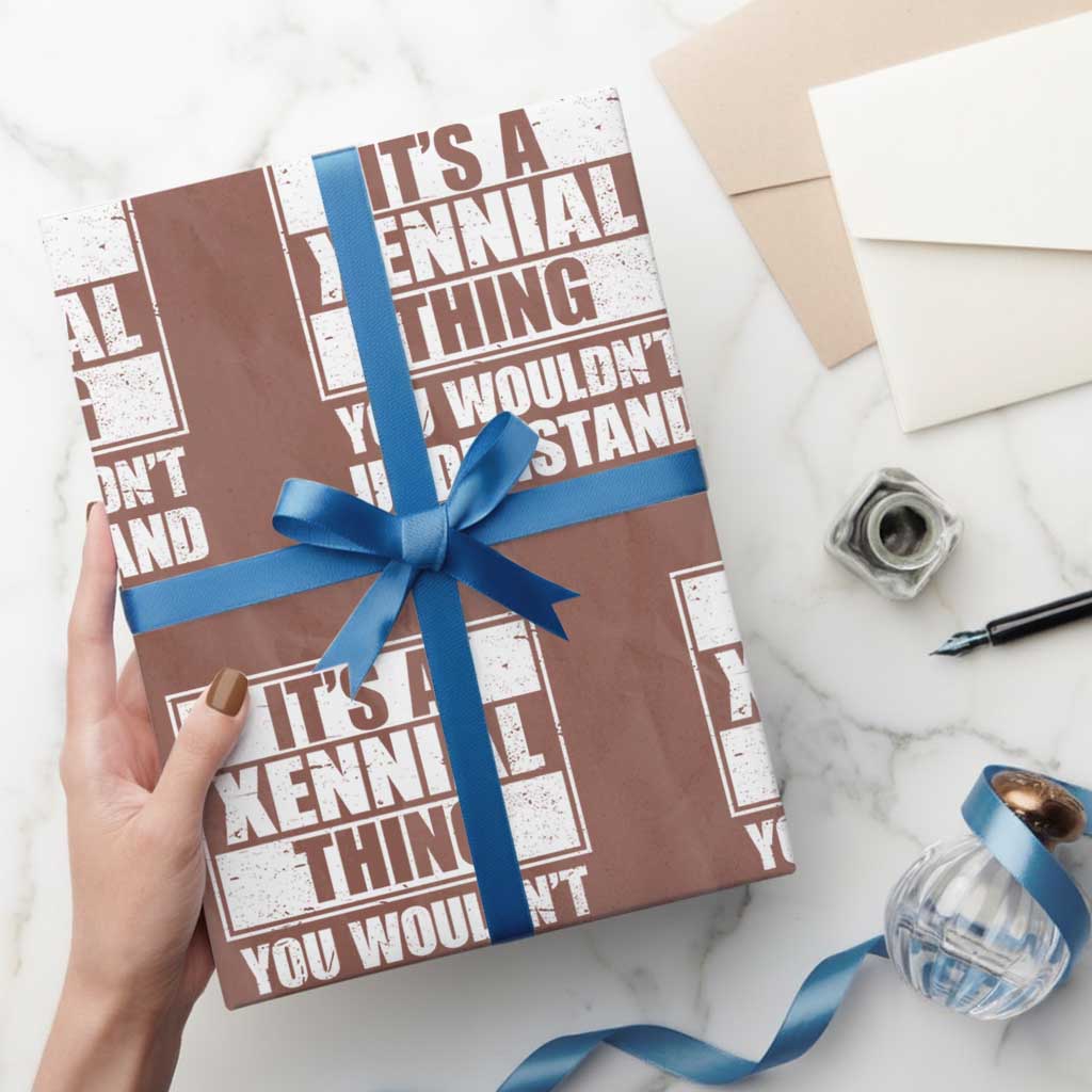 It's A Xennial Thing You Wouldn't Understand Wrapping Paper Roll Distressed Retro Graphic TS02