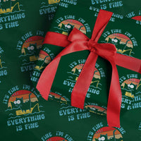It's Fine I'm Fine Everything Is Fine Funny Cat Wrapping Paper Roll Christmas Gift - undefined