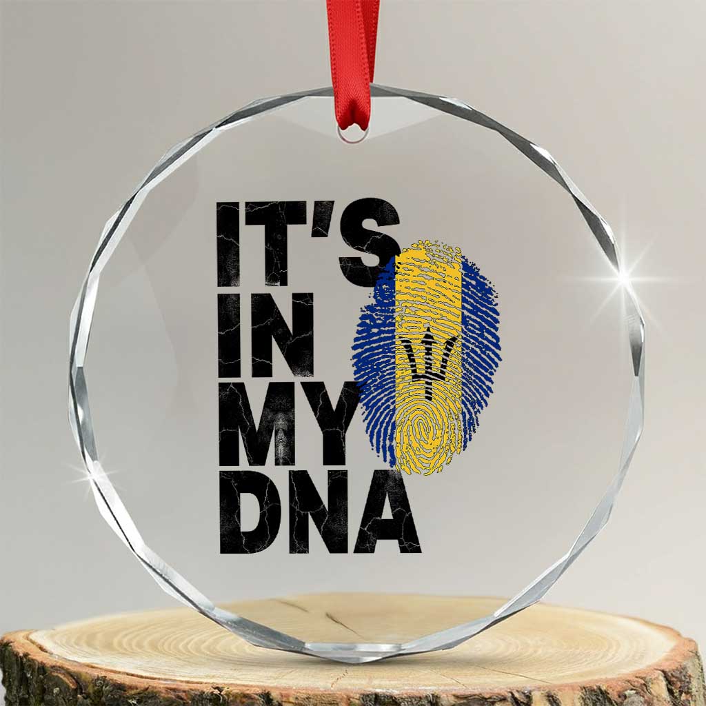It's In My DNA Barbados Barbadian Crystal Glass Ornament Pride Heritage Patriotic Gift