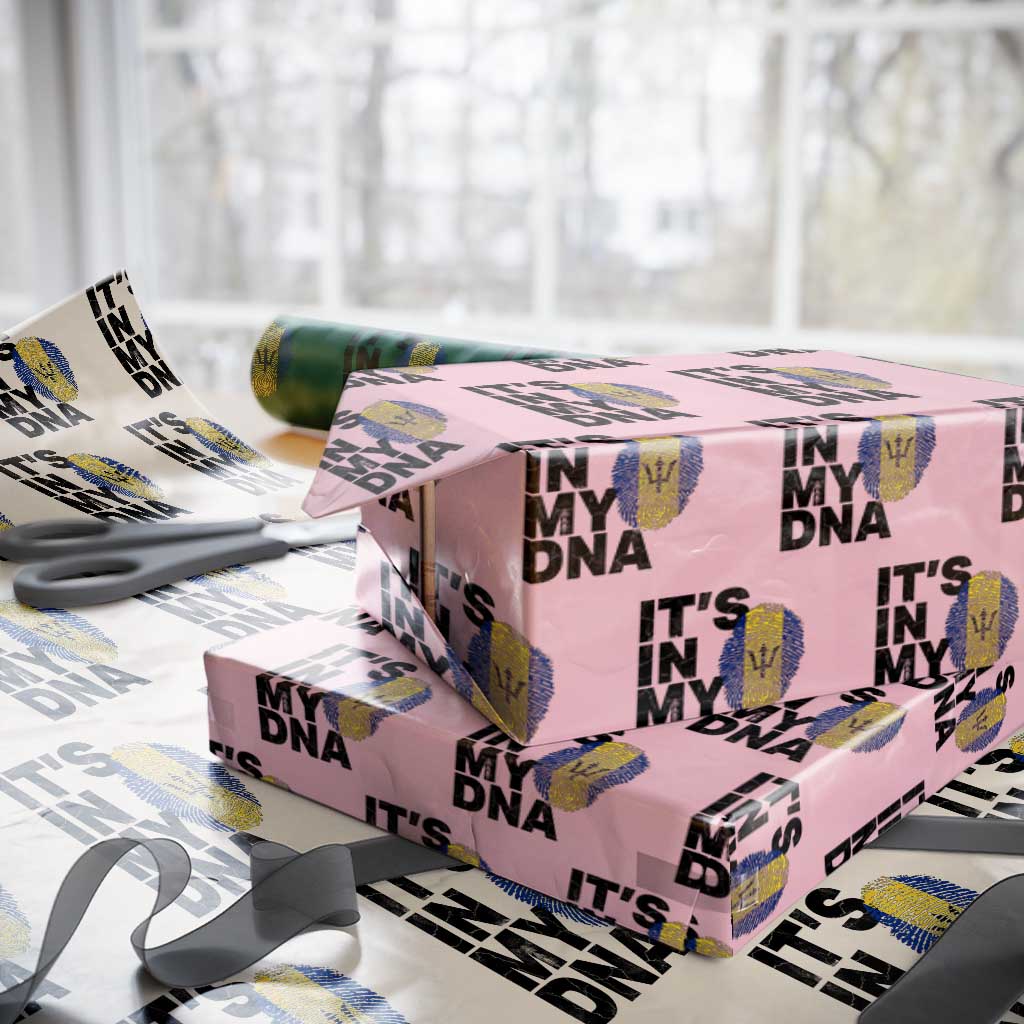 It's In My DNA Barbados Barbadian Wrapping Paper Roll Pride Heritage Patriotic Gift