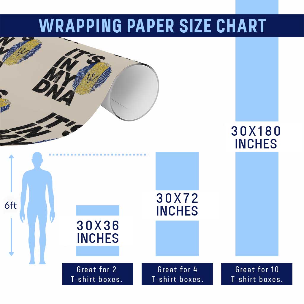 It's In My DNA Barbados Barbadian Wrapping Paper Roll Pride Heritage Patriotic Gift