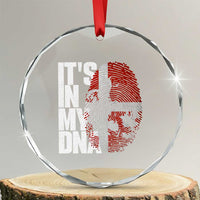 It's in My DNA Crystal Glass Ornament Denmark Map Flag Danish Gift