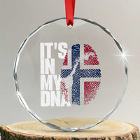 It's in My DNA Crystal Glass Ornament Norwegian Norway Map Flag Pride