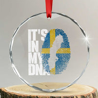 It's in My DNA Crystal Glass Ornament Sweden Sverige Swedish Map Flag