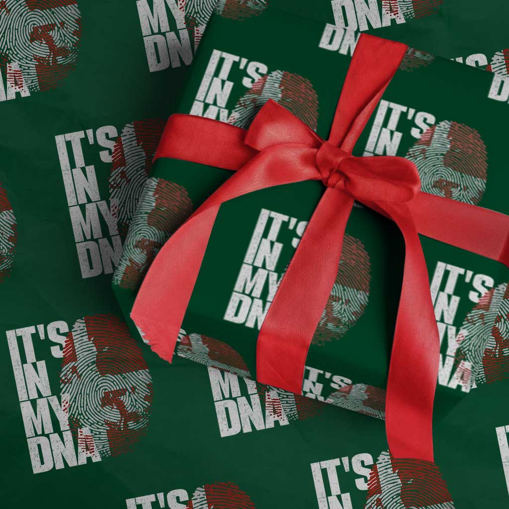 It's in My DNA Wrapping Paper Roll Denmark Map Flag Danish Gift