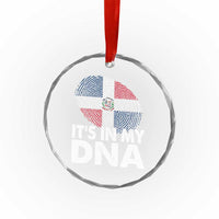 It's in My DNA Dominican Flag Crystal Glass Ornament - Wonder Print Shop