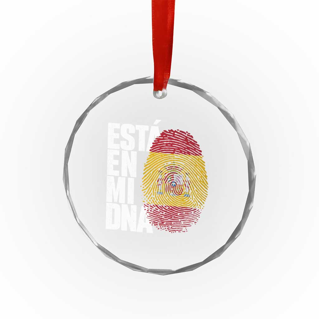 It's in My DNA Espana Spain Spanish Flag Pride Crystal Glass Ornament