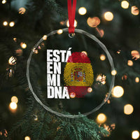 It's in My DNA Espana Spain Spanish Flag Pride Crystal Glass Ornament