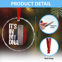 It's in My DNA France French Flag Crystal Glass Ornament