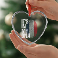 It's in My DNA France French Flag Heart Crystal Glass Ornament