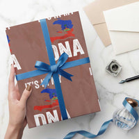 It's In My DNA Haitian Map and Fingerprint Flag Graphic Wrapping Paper Roll Haiti Heritage Pride