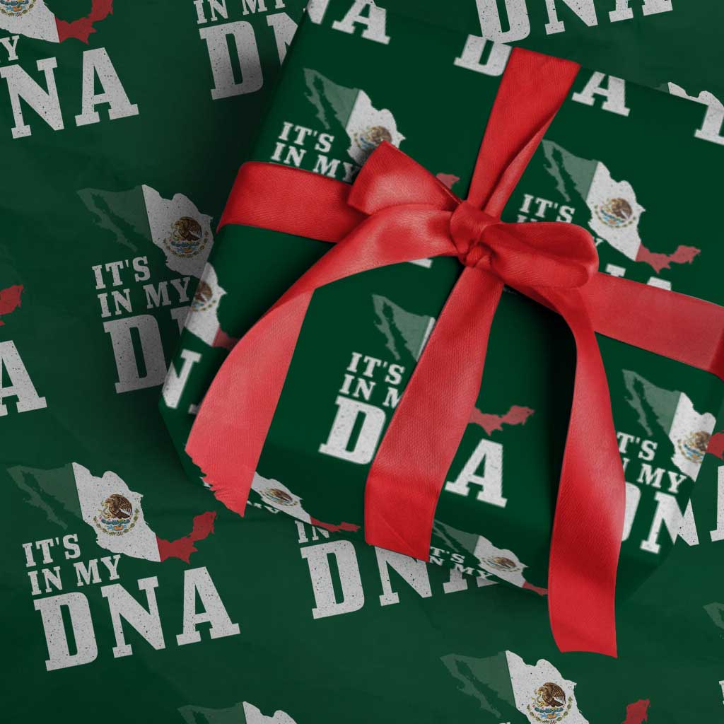 It's in My DNA Mexican Proud Hispanic Gift Mexico Flag Wrapping Paper Roll