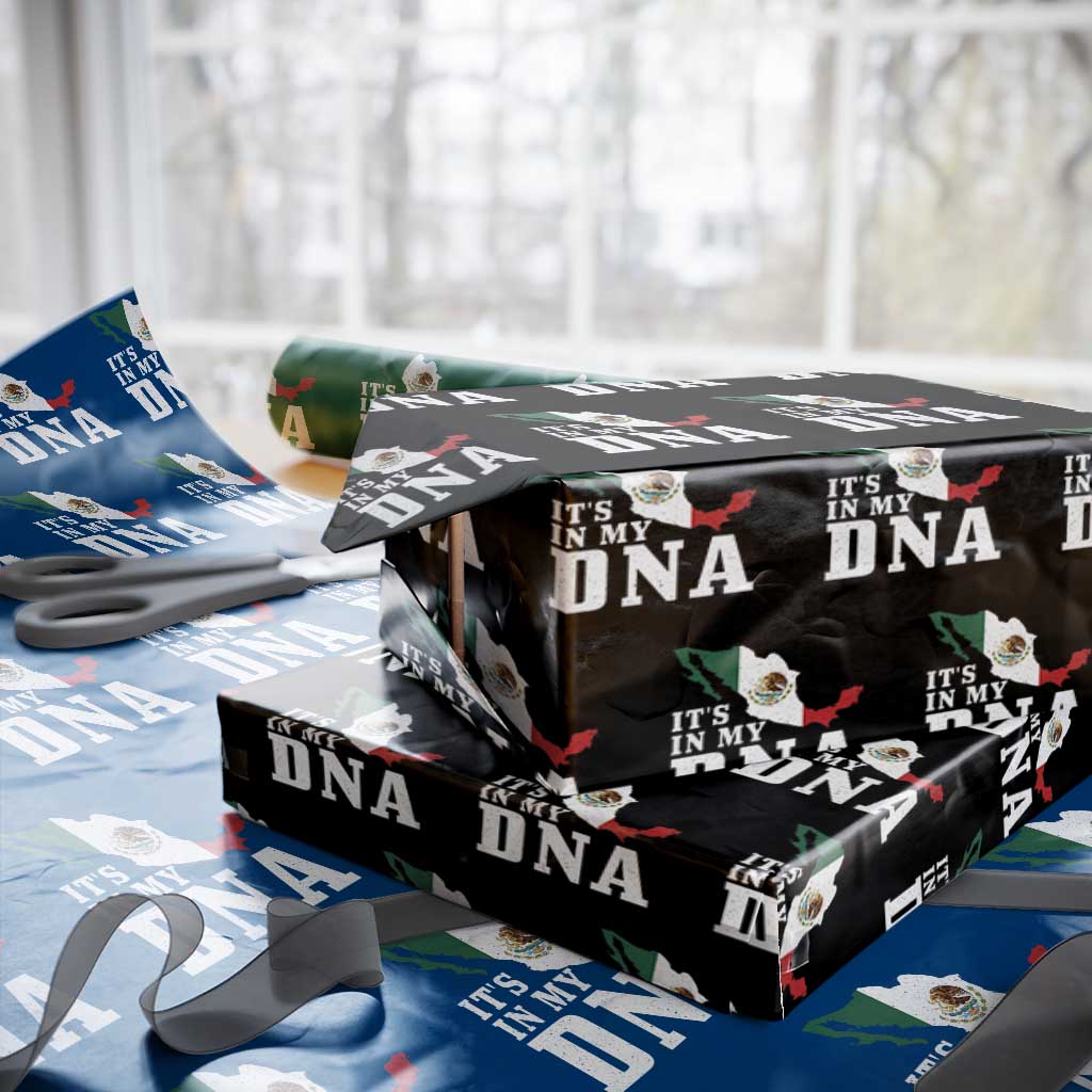 It's in My DNA Mexican Proud Hispanic Gift Mexico Flag Wrapping Paper Roll