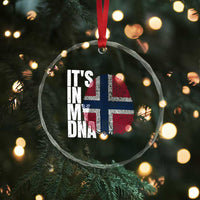 It's in My DNA Norway Norwegian Flag Pride Crystal Glass Ornament