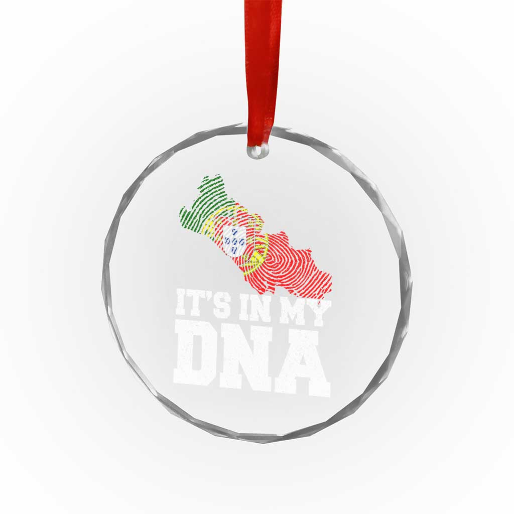 Its in My DNA Portugal Crystal Glass Ornament Portuguese Flag Portugal Boy Girl Gift - Wonder Print Shop