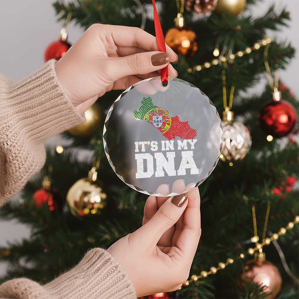 Its in My DNA Portugal Crystal Glass Ornament Portuguese Flag Portugal Boy Girl Gift - Wonder Print Shop