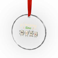 Its Mahjong Time Crystal Glass Ornament Funny Cartoon Mahjong Tiles Gathering Game Night
