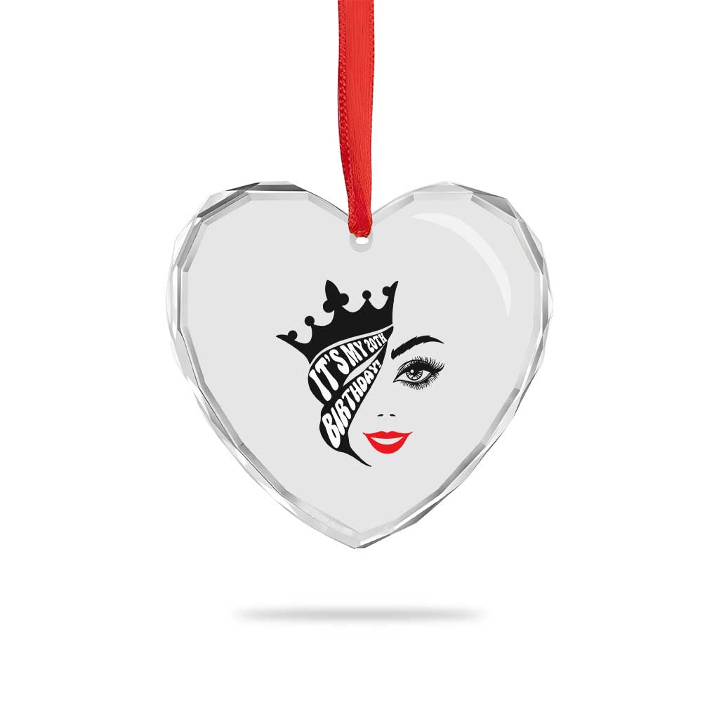 Its My 20th Birthday Heart Crystal Glass Ornament Birthday Queen Crown Gift For Women