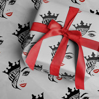 Its My 40th Birthday Wrapping Paper Roll Birthday Queen Crown Gift For Women