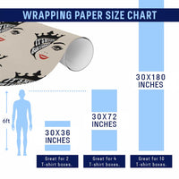 Its My 40th Birthday Wrapping Paper Roll Birthday Queen Crown Gift For Women