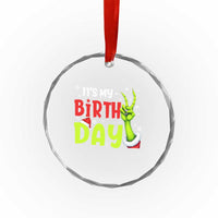 It's My Birthday Christmas Crystal Glass Ornament Funny Bday Xmas - Wonder Print Shop